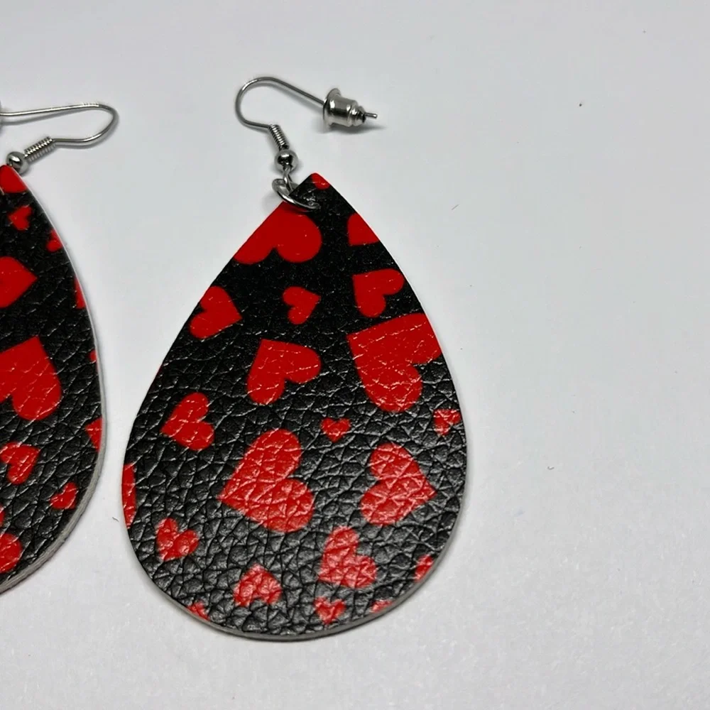 Earrings valentines dangle cute statement mom daughter gift grandma plai…‎